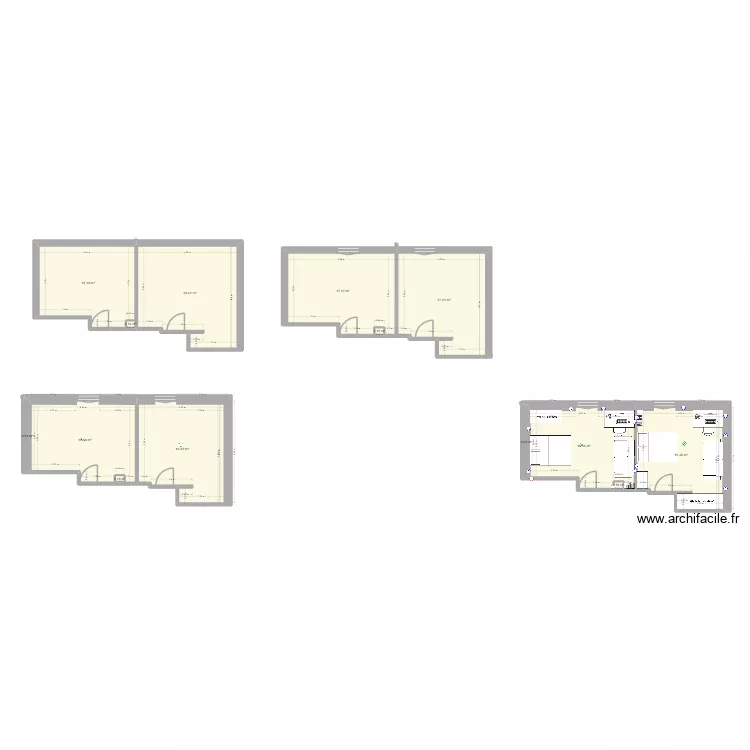 Plan 2. Plan de 14  et 135 m²