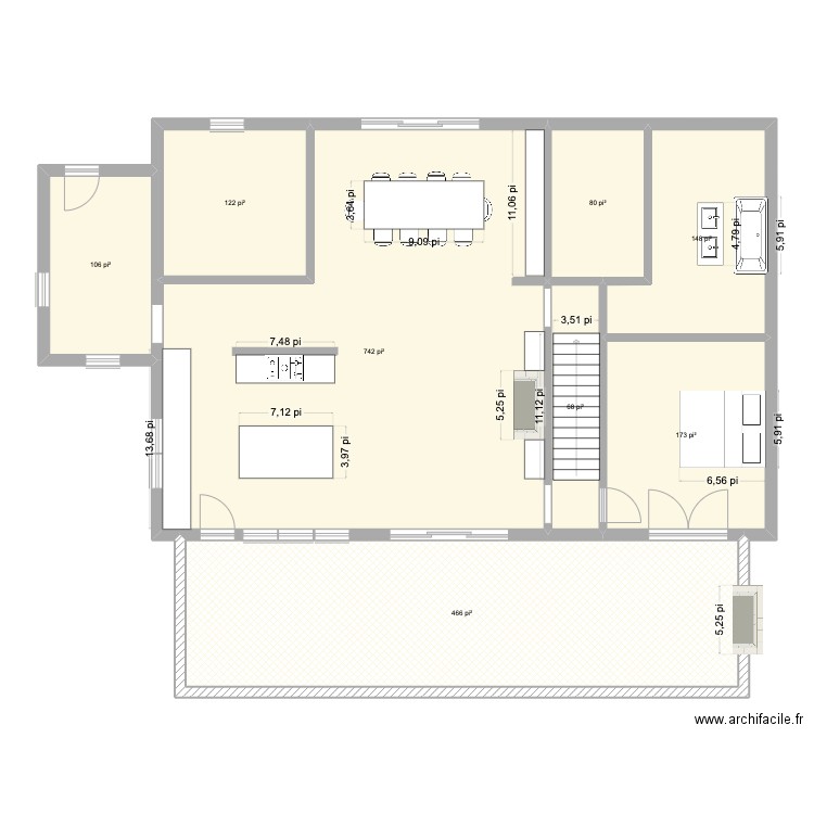 Chemin de la Rivière 2. Plan de 8 pièces et 177 m2
