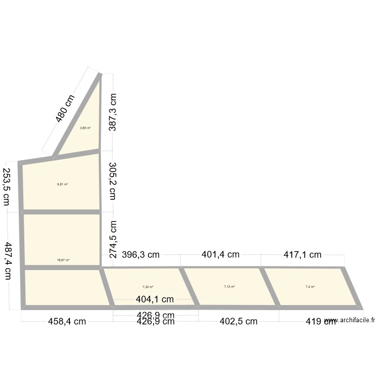 mas duamiere. Plan de 6 pièces et 52 m2