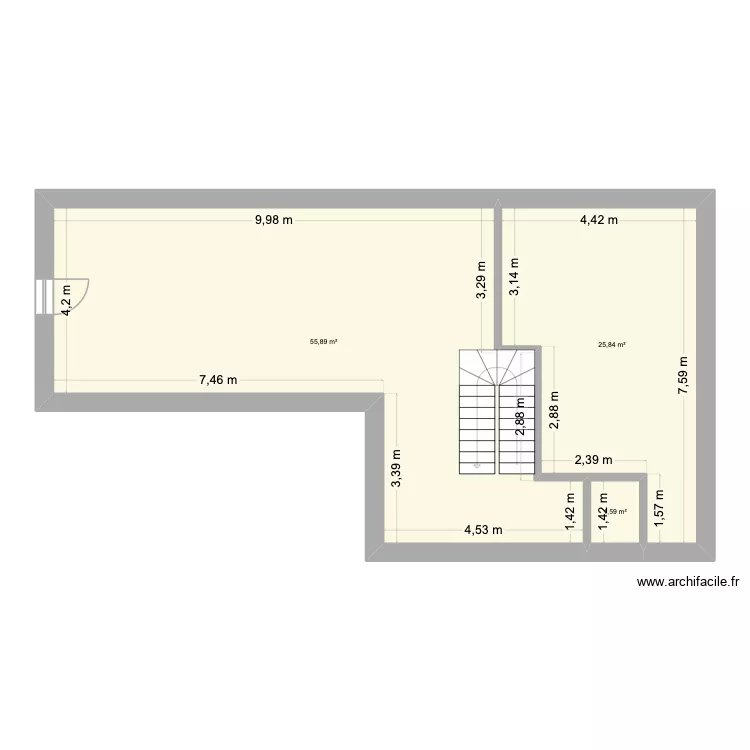 Champa Clémenceau. Plan de 3 et 83 m² Champa Clémenceau. Plan de 3 et 83 m²