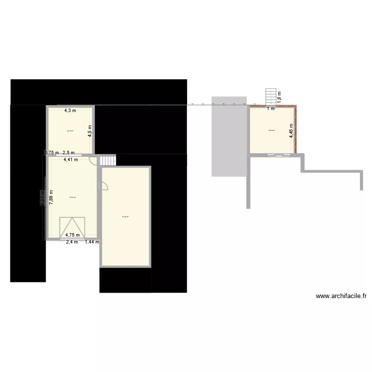 mama. Plan de 4  et 120 m²