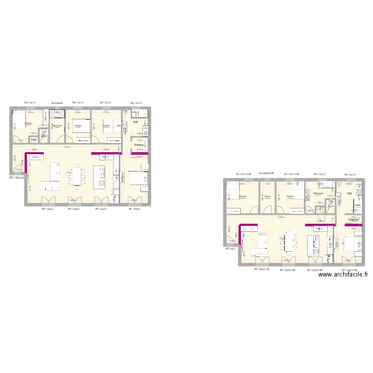 PLAN LABASTIDE CLERMONT V2. Plan de 16 pièces et 242 m2