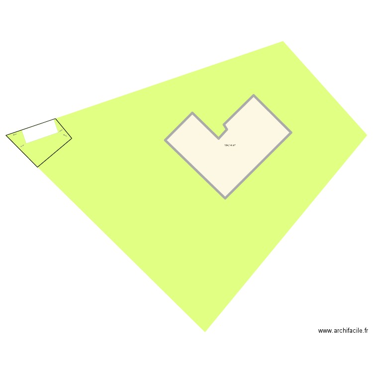 contenair 2. Plan de 1 pièce et 184 m2