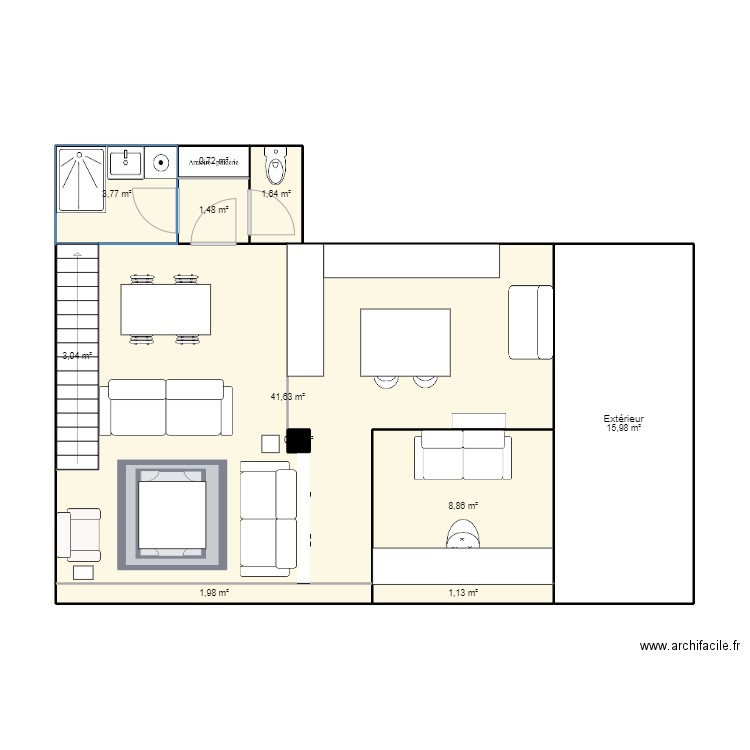 TOURS - BAS - PROPOSITION FINALE BERE. Plan de 0 pièce et 0 m2