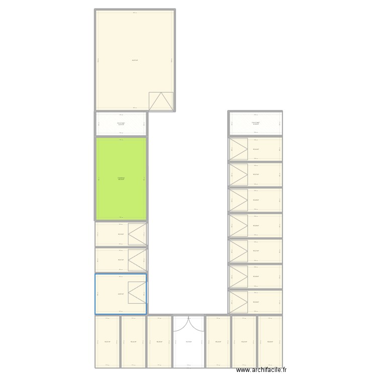 fany. Plan de 21 pièces et 450 m2