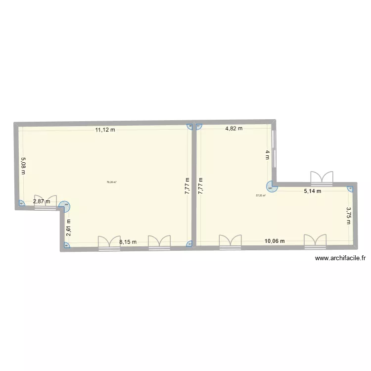 casa albina. Plan de 2 Pièces et 136 m²