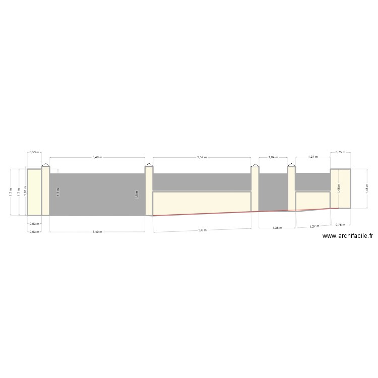 cloture. Plan de 10 pièces et 17 m2