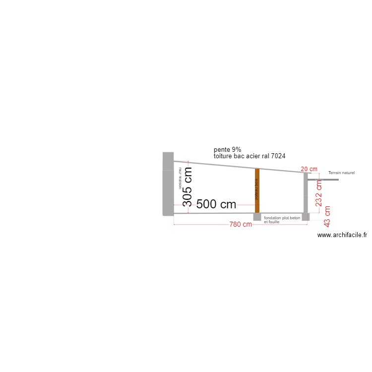 facade est eee. Plan de 0 pièce et 0 m2