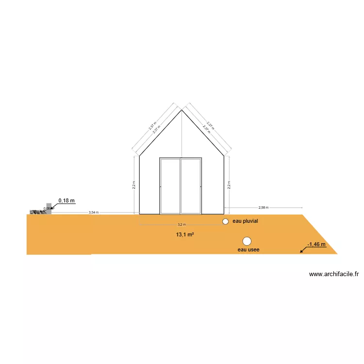 vue de coupe. Plan de 