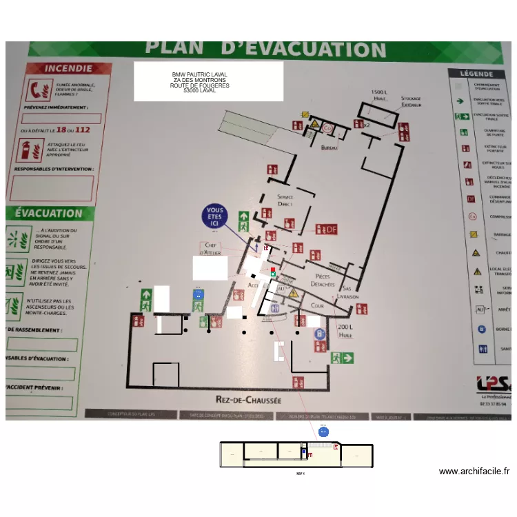BMW PAUTRIC LAVAL. Plan de 