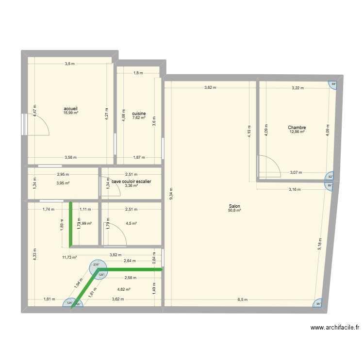 plan RDC MAM Mayet. Plan de 10 pièces et 117 m2