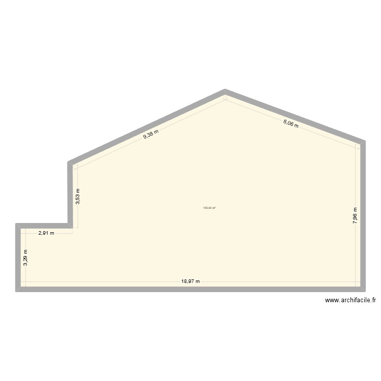 LES ALEXIS FACADE Surface. Plan de 1 pièce et 155 m2
