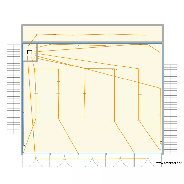 Hangara DEVIS 2 gaine. Plan de 