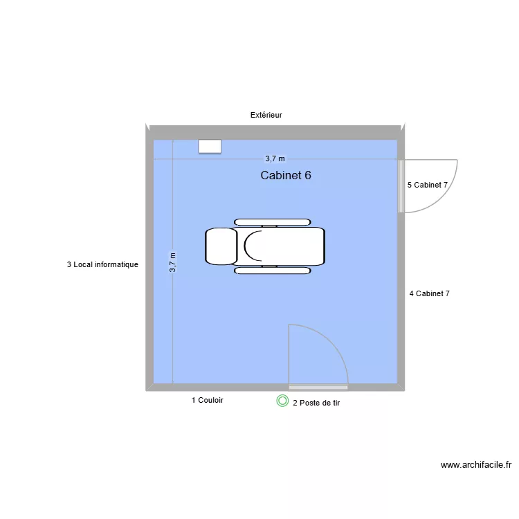 60703 Cabinet 6. Plan de 1 et 14 m² 60703 Cabinet 6. Plan de 1 et 14 m²