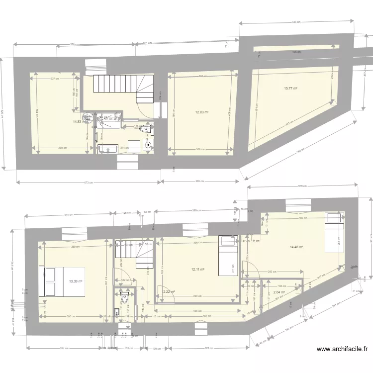 Maison pour S. Plan de 