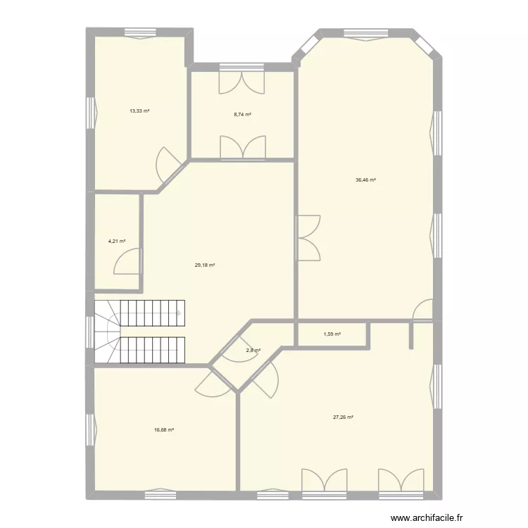 rdc nu. Plan de 9 et 140 m² rdc nu. Plan de 9 et 140 m²