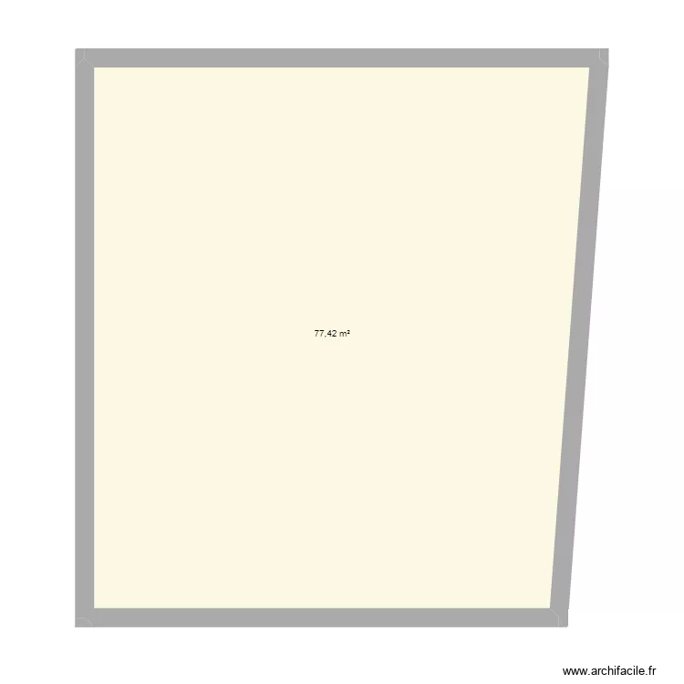 Anh&eacute;e - plan 1er &eacute;tage. Plan de 1  et 77 m²