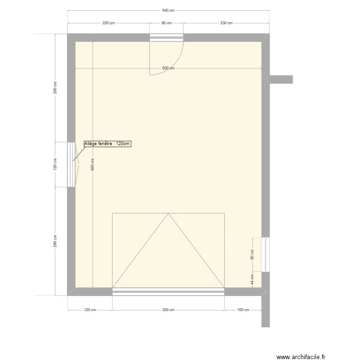 Plan garage - Au sol. Plan de 1 pièce et 33 m2