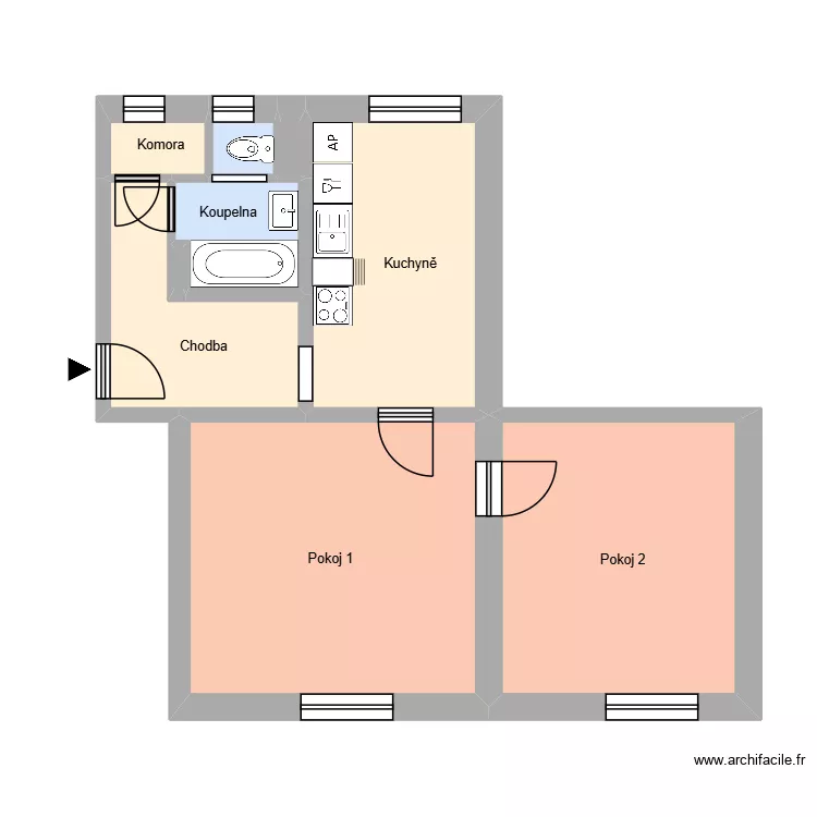 Hybešova 90, byt 1. Plan de 13 et 173 m² Hybešova 90, byt 1. Plan de 13 et 173 m²