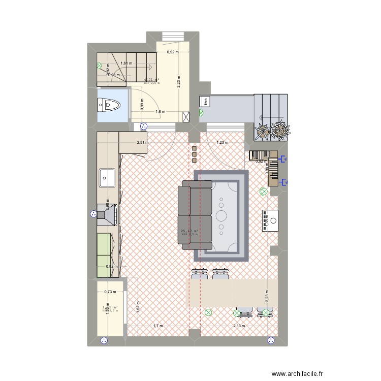 IRANCY-AMENAGEMENT-V2. Plan de 9 pièces et 96 m2