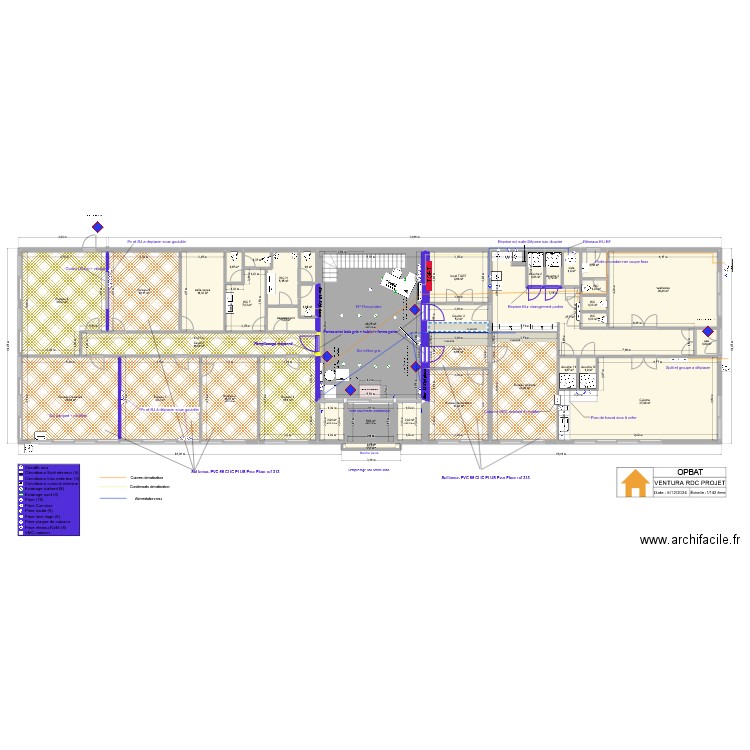 RDC  VENTURA PROJET entree pierre . Plan de 0 pièce et 0 m2