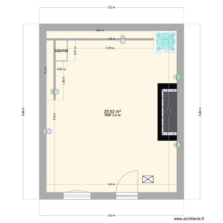 Espace détente. Plan de 0 pièce et 0 m2