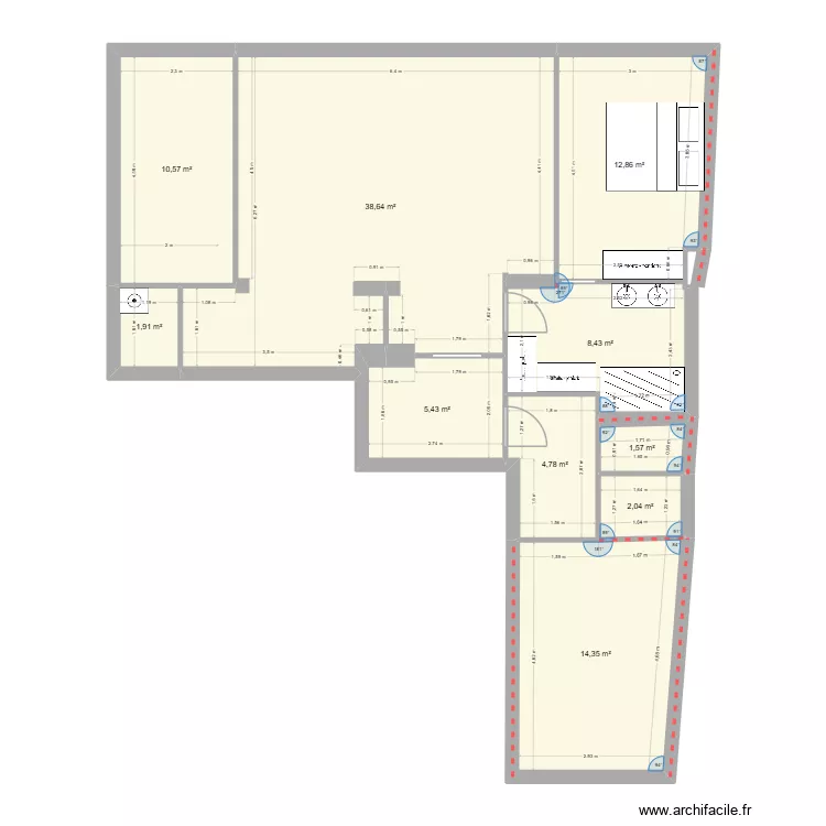 Plan GH SPv2. Plan de 10  et 101 m²