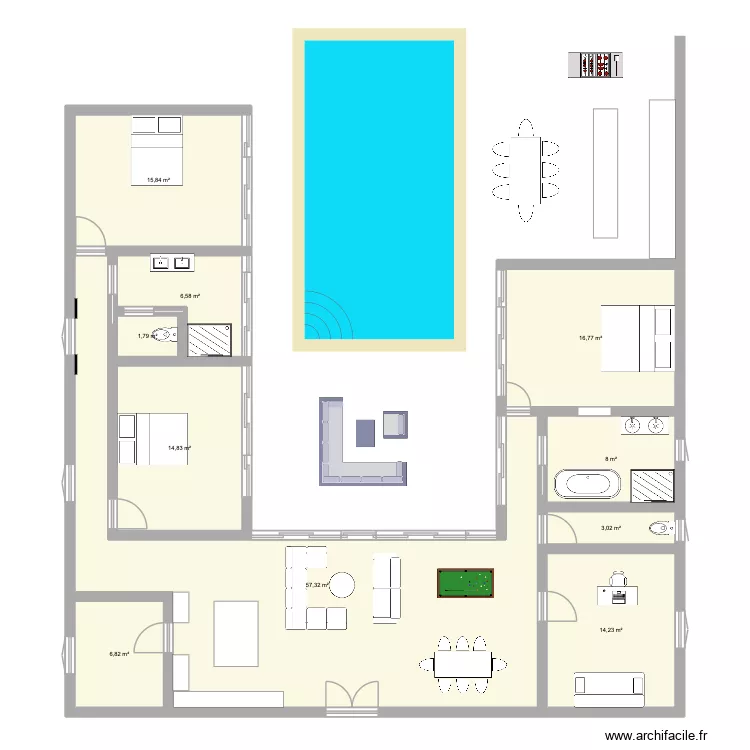 Maison Jard sur Mer. Plan de 10  et 145 m²