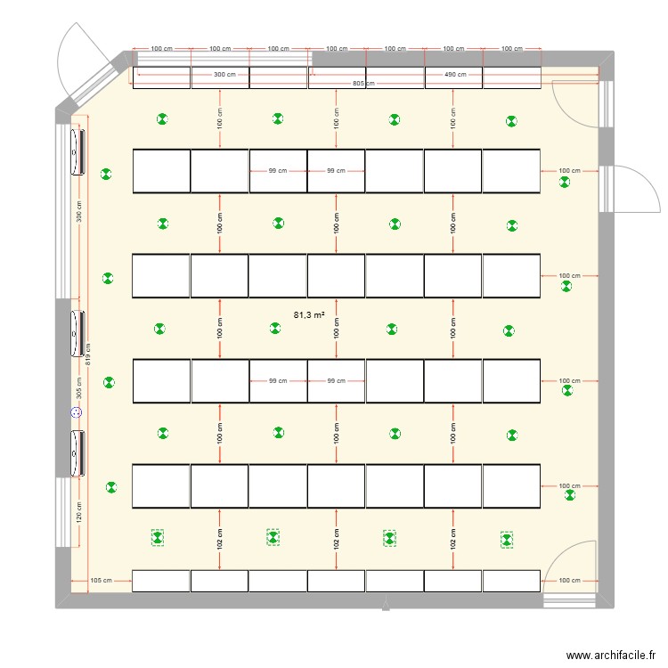 STORENGY APRES. Plan de 1 pièce et 81 m2
