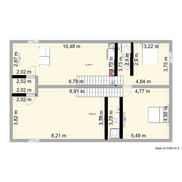 plan levassor. Plan de 2 pièces et 112 m2