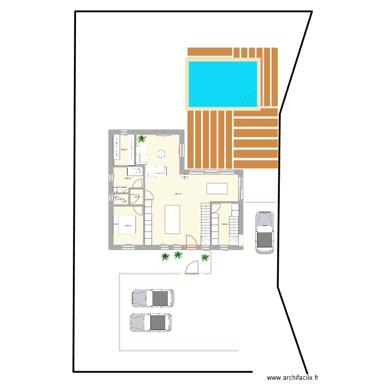 05-10 maison en long. Plan de 18 pièces et 272 m2