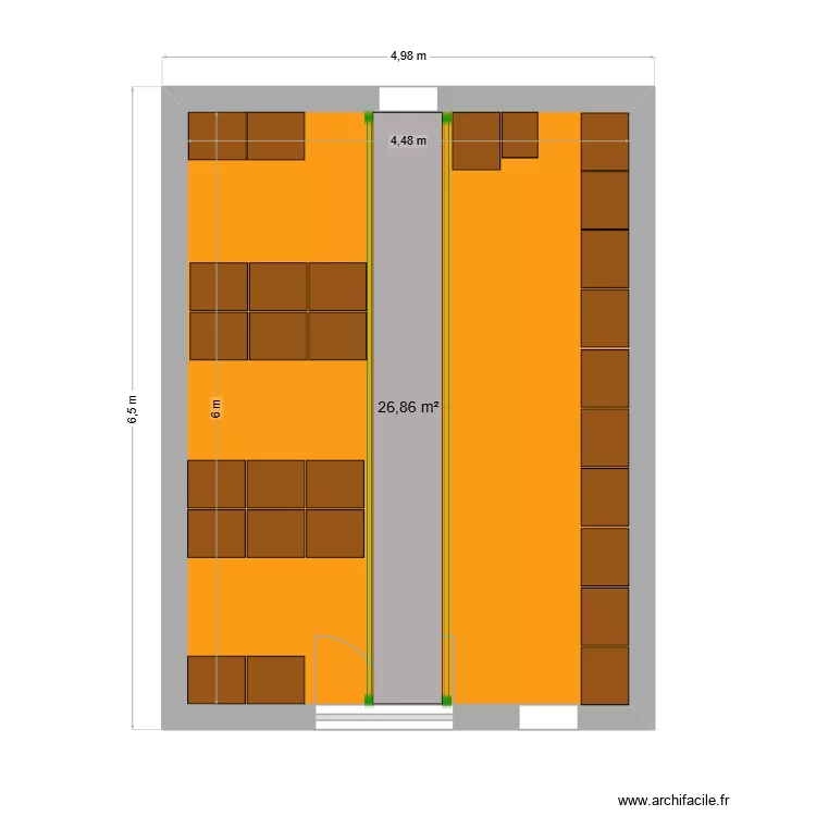Cave 060526. Plan de 1  et 27 m²