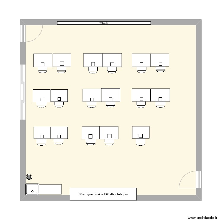 Stage. Plan de 1 pièce et 64 m2