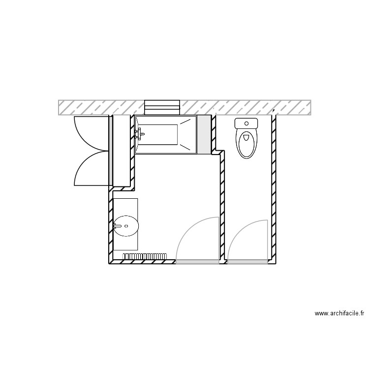 GODIN Francis. Plan de 3 pièces et 6 m2