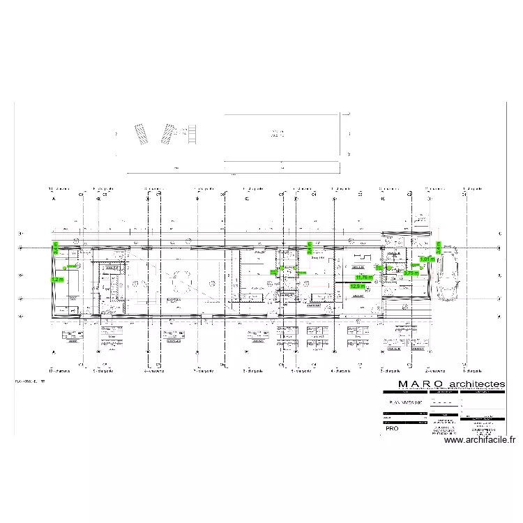 ELLOY/TROUSSICOT SORTIE DE TOITURE. Plan de 