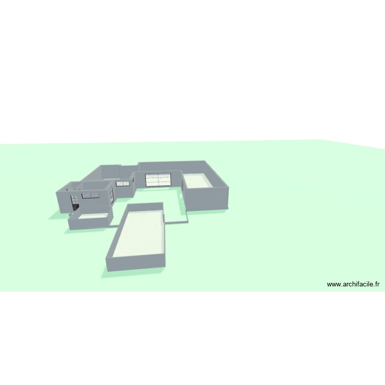 Terrasse + extension St Aubin v2. Plan de 0 pièce et 0 m2