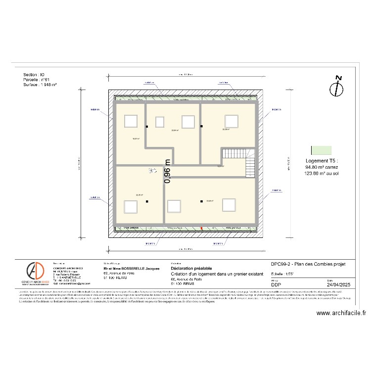 AV PARIS V1. Plan de 6 pièces et 132 m2