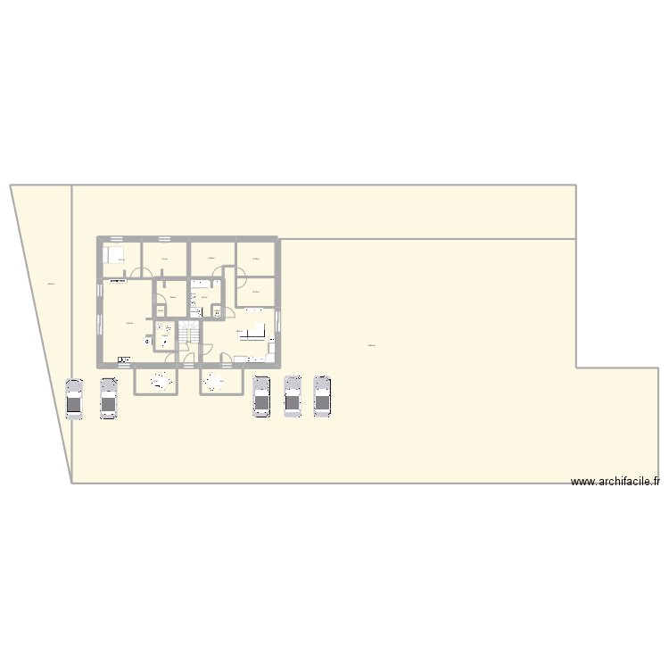 Appartement maison. Plan de 17 pièces et 1550 m2