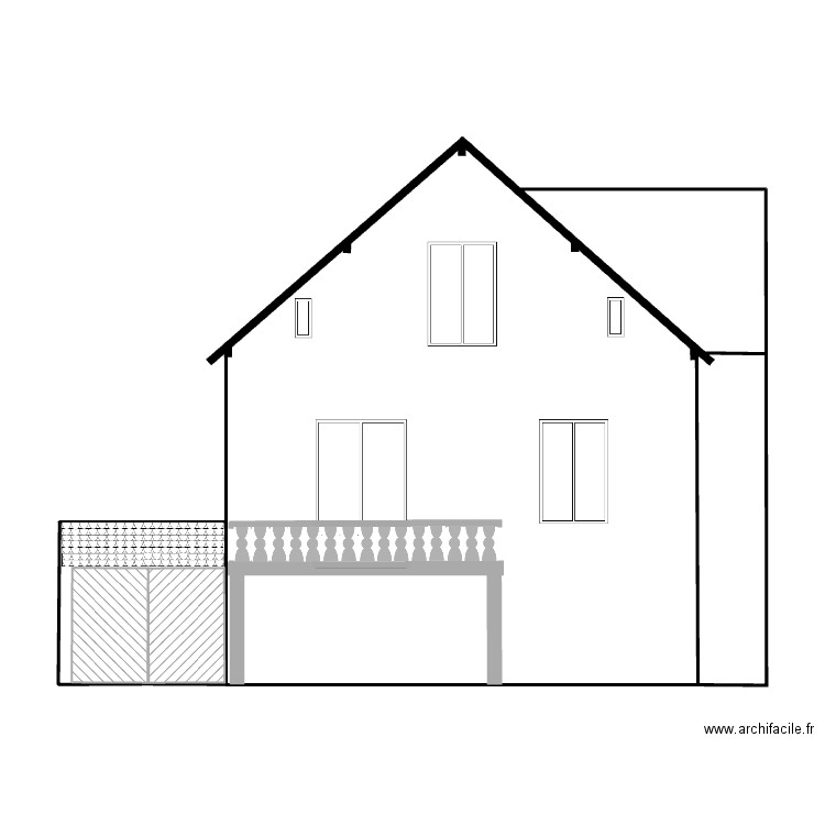 facade. Plan de 0 pièce et 0 m2