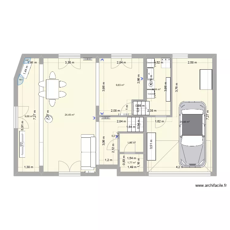 VSD avec extension. Plan de VSD avec extension. Plan de