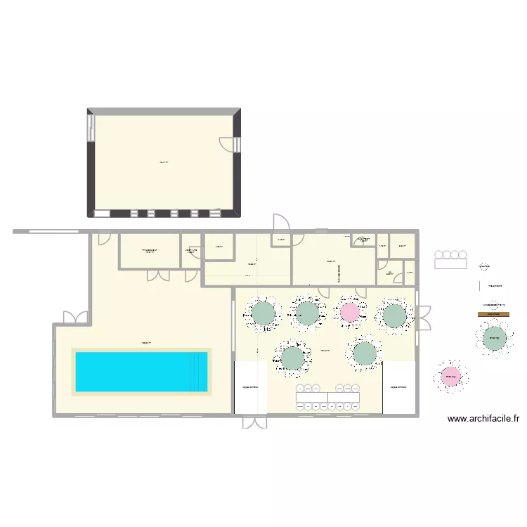 Plan de table. Plan de 14 et 423 m² Plan de table. Plan de 14 et 423 m²
