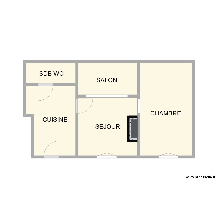 PLAN NIMES COTELE AM. Plan de 6 pièces et 24 m2