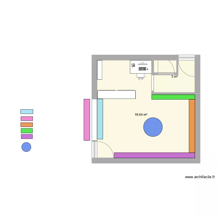 Nature et d&eacute;co. Plan de 2  et 22 m²