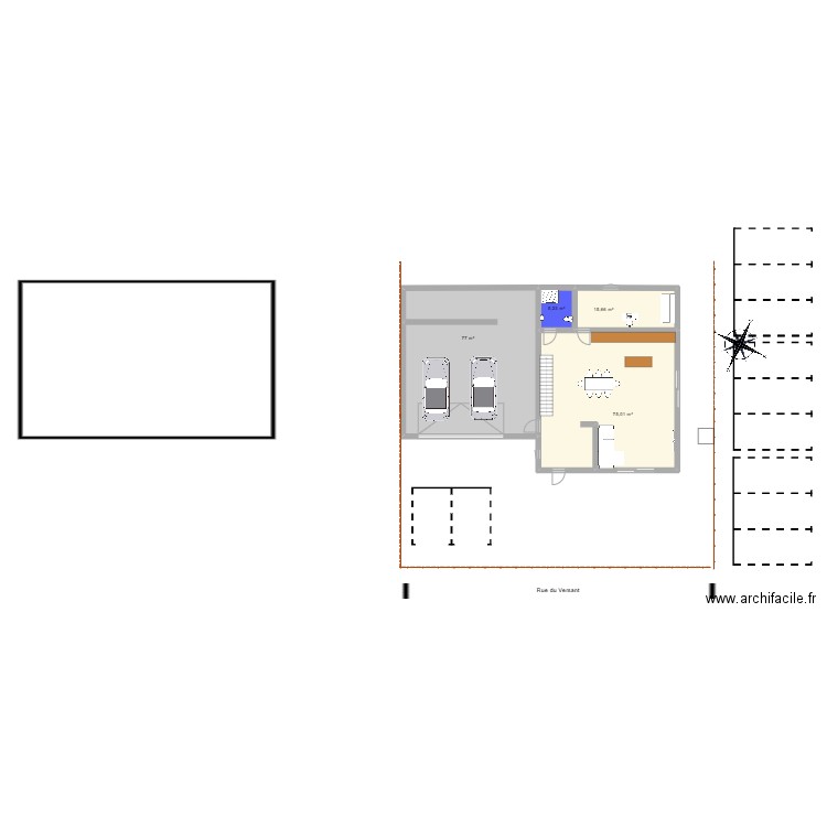 MI 5 180m². Plan de 11 pièces et 267 m2