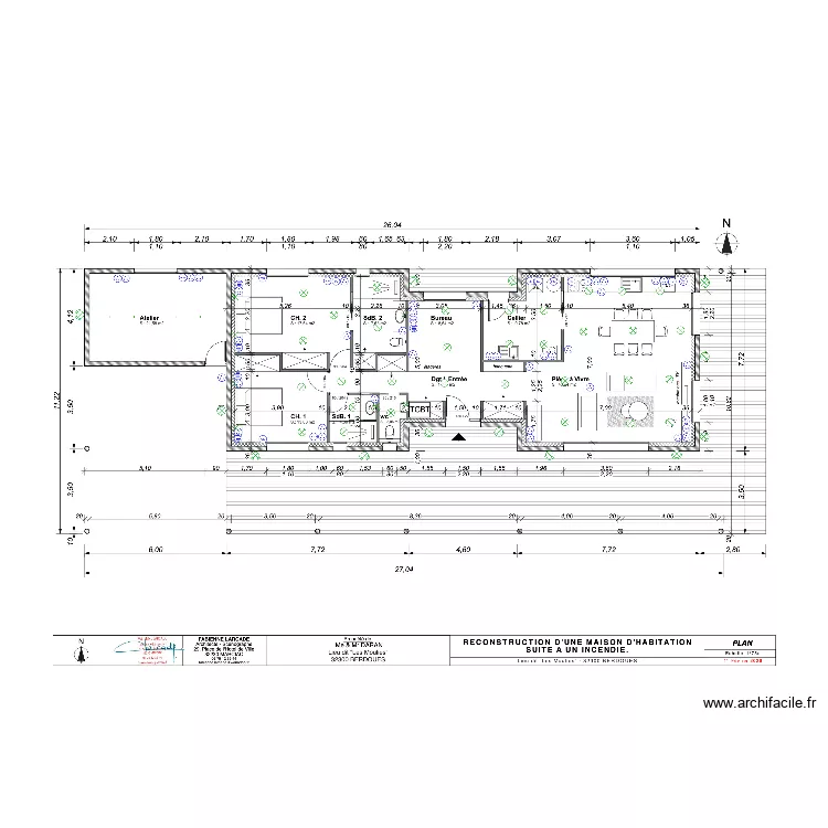 berdoues electricit&eacute;. Plan de 