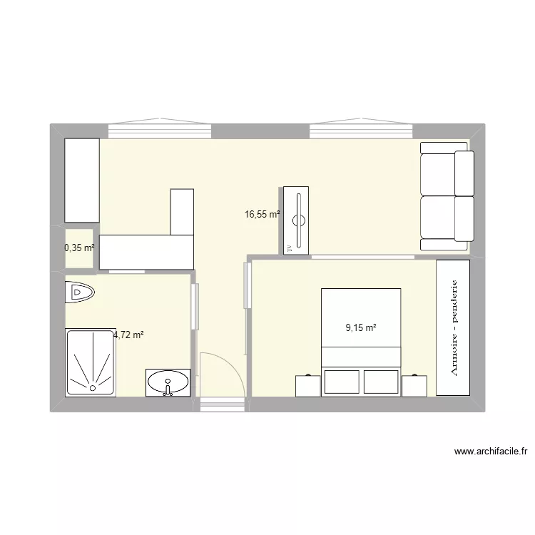 Jou&eacute; les tours T2. Plan de 
