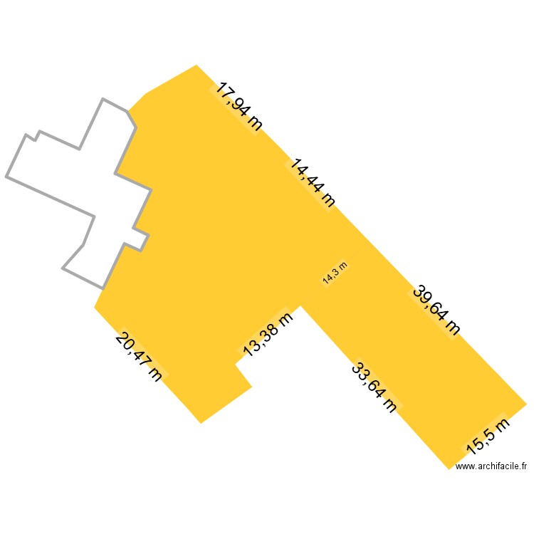 Terrain voisin Parcelle 1313. Plan de 0 pièce et 0 m2