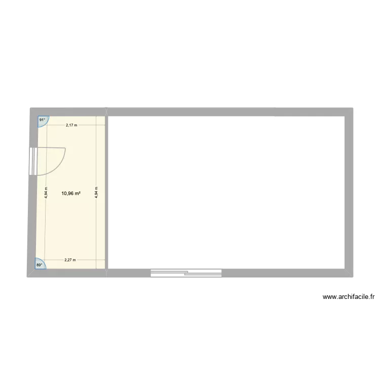 Plan essai. Plan de 2  et 54 m²