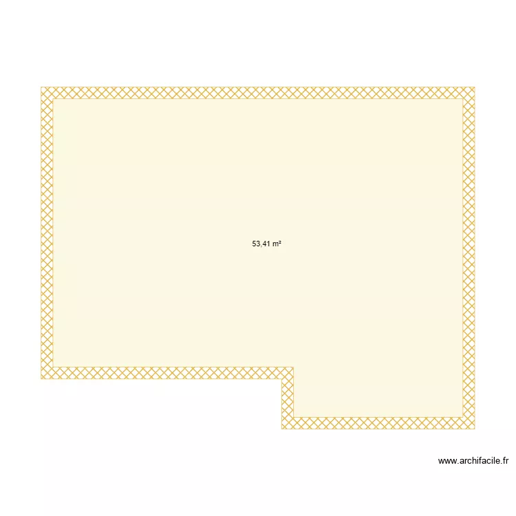 MAISON. Plan de 1  et 53 m²