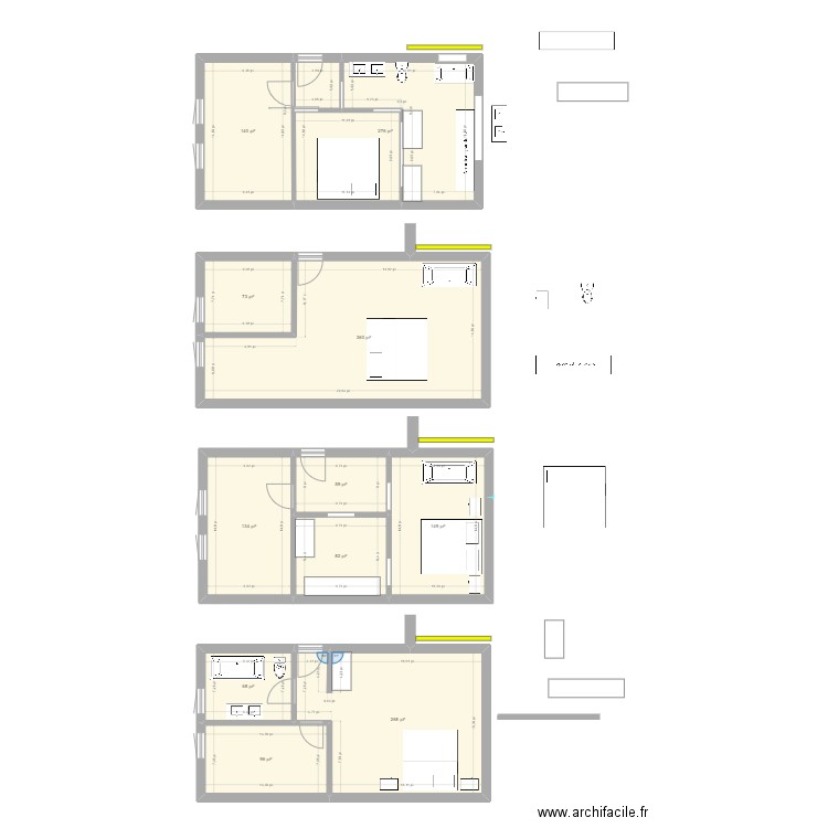agrandissement chambre fevrier 2024. Plan de 0 pièce et 0 m2